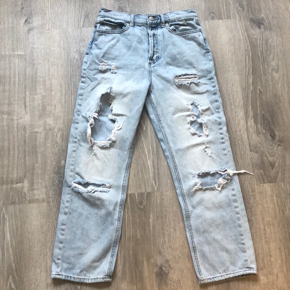 BDG light wash button fly jeans